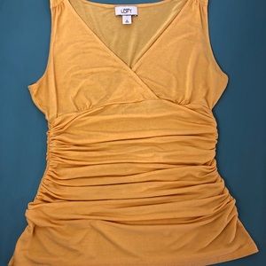 Ann Taylor LOFT Sleeveless Yellow Top sz M